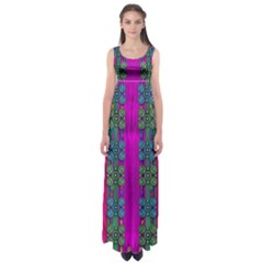 Flowers In A Rainbow Liana Forest Festive Empire Waist Maxi Dress