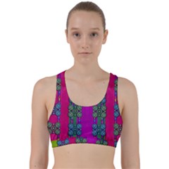 Flowers In A Rainbow Liana Forest Festive Back Weave Sports Bra