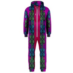 Flowers In A Rainbow Liana Forest Festive Hooded Jumpsuit (men) 