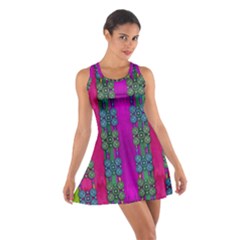 Flowers In A Rainbow Liana Forest Festive Cotton Racerback Dress