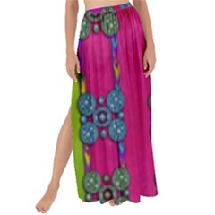 Flowers In A Rainbow Liana Forest Festive Maxi Chiffon Tie-up Sarong by pepitasart