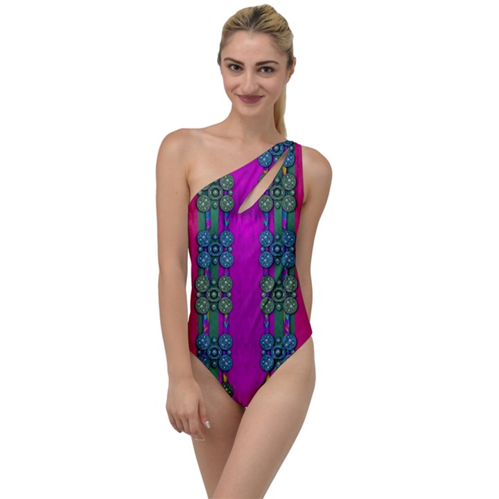 Flowers In A Rainbow Liana Forest Festive To One Side Swimsuit