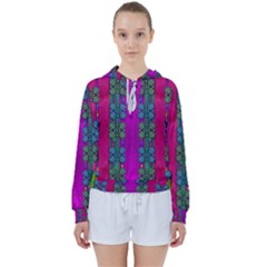 Flowers In A Rainbow Liana Forest Festive Women s Tie Up Sweat