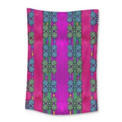 Flowers In A Rainbow Liana Forest Festive Small Tapestry