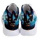 Funny Halloween Design With Skeleton, Pumpkin And Owl Women s Lightweight High Top Sneakers View4