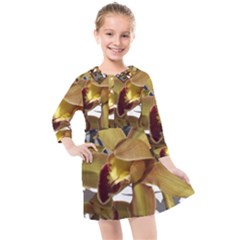 Orchids  1 1 Kids  Quarter Sleeve Shirt Dress by bestdesignintheworld