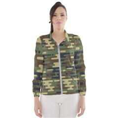 Curve Shape Seamless Camouflage Pattern Women s Windbreaker by Vaneshart