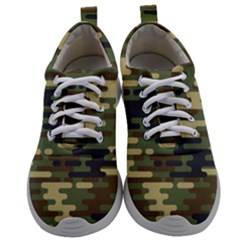 Curve Shape Seamless Camouflage Pattern Mens Athletic Shoes by Vaneshart