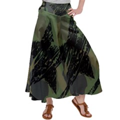 Military Camouflage Design Satin Palazzo Pants