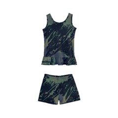 Military Camouflage Design Kids  Boyleg Swimsuit by Vaneshart