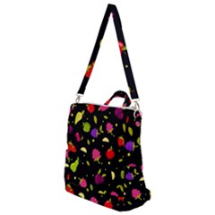 Vector Seamless Summer Fruits Pattern Colorful Cartoon Background Crossbody Backpack by Vaneshart