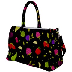 Vector Seamless Summer Fruits Pattern Colorful Cartoon Background Duffel Travel Bag by Vaneshart