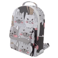 Hand Draw Cats Seamless Pattern Flap Pocket Backpack (small) by Vaneshart