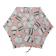 Cute Cats Cartoon Seamless Pattern Mini Folding Umbrellas by Vaneshart