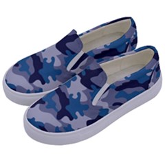 Military Seamless Pattern Kids  Canvas Slip Ons by Vaneshart