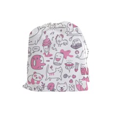 Set Kawaii Doodles Drawstring Pouch (large) by Vaneshart