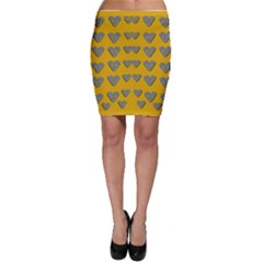 Butterfly Cartoons In Hearts Bodycon Skirt by pepitasart