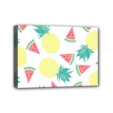 Vector Seamless Pattern With Pineapples Mini Canvas 7  X 5  (stretched)