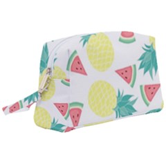 Vector Seamless Pattern With Pineapples Wristlet Pouch Bag (large) by Vaneshart