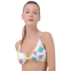 Vector Seamless Pattern With Pineapples Knot Up Bikini Top