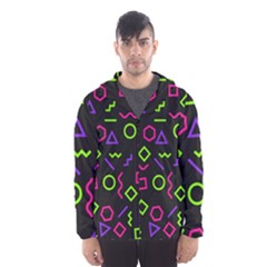 Geometric Seamless Pattern Men s Hooded Windbreaker