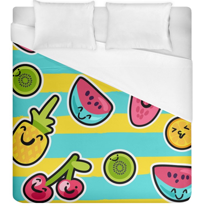 Summer Fruits Patterns Duvet Cover (King Size)