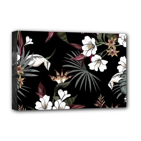 Beautiful Artistic Dark Tropical Pattern Deluxe Canvas 18  X 12  (stretched)