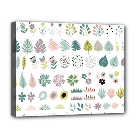 Cute Flowers Plants Big Collection Deluxe Canvas 20  X 16  (stretched) by Vaneshart