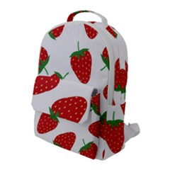 Seamless Pattern Fresh Strawberry Flap Pocket Backpack (large) by Vaneshart