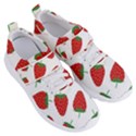 Seamless Pattern Fresh Strawberry Women s Velcro Strap Shoes View3