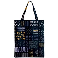 Mixed Background Patterns Zipper Classic Tote Bag