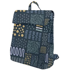 Mixed Background Patterns Flap Top Backpack by Vaneshart