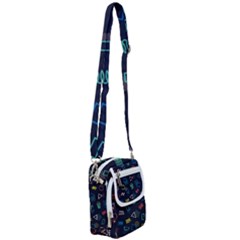 Memphis Seamless Patterns Abstract Jumble Textures Shoulder Strap Belt Bag by Vaneshart