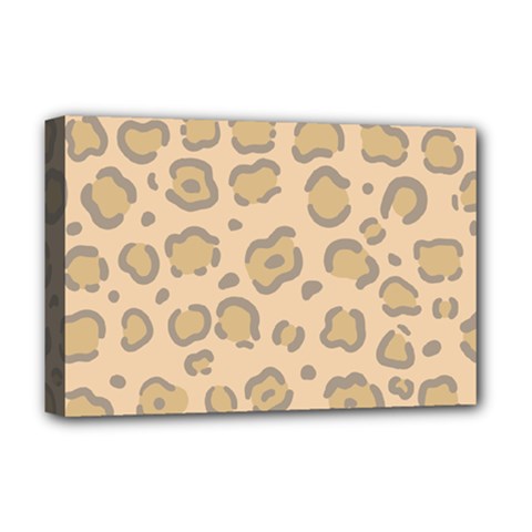 Leopard Print Deluxe Canvas 18  X 12  (stretched) by Sobalvarro