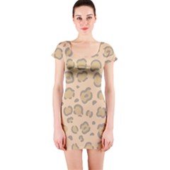 Leopard Print Short Sleeve Bodycon Dress by Sobalvarro