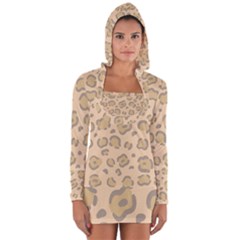 Leopard Print Long Sleeve Hooded T-shirt by Sobalvarro