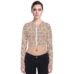 Leopard Print Long Sleeve Zip Up Bomber Jacket by Sobalvarro