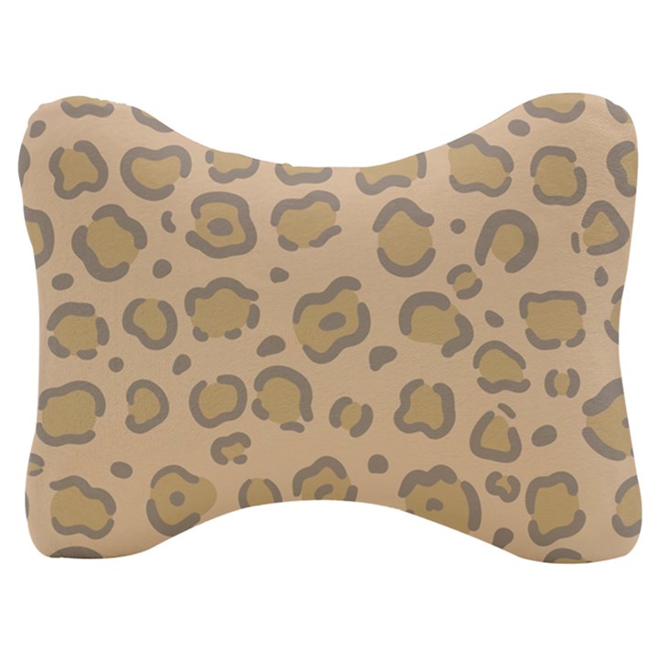 Leopard Print Velour Seat Head Rest Cushion