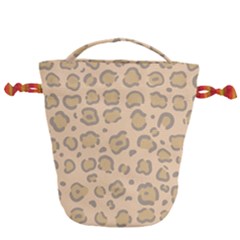 Leopard Print Drawstring Bucket Bag by Sobalvarro