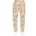 Leopard Print Women velvet Drawstring Pants View1