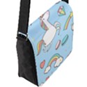 Unicorn Seamless Pattern Background Vector Flap Closure Messenger Bag (L) View2