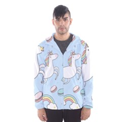 Unicorn Seamless Pattern Background Vector Men s Hooded Windbreaker