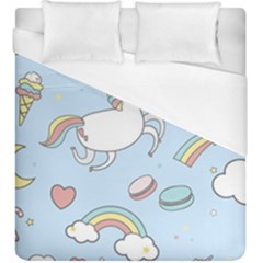 Unicorn Seamless Pattern Background Vector Duvet Cover (king Size) by Sobalvarro