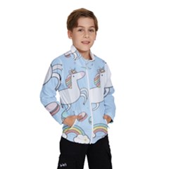 Unicorn Seamless Pattern Background Vector Kids  Windbreaker by Sobalvarro