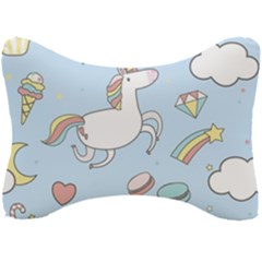 Unicorn Seamless Pattern Background Vector Seat Head Rest Cushion