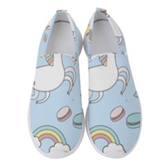 Unicorn Seamless Pattern Background Vector Women s Slip On Sneakers by Sobalvarro