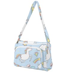 Unicorn Seamless Pattern Background Vector Front Pocket Crossbody Bag by Sobalvarro