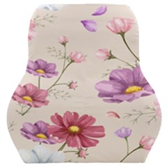 Vector Hand Drawn Cosmos Flower Pattern Car Seat Back Cushion  by Sobalvarro