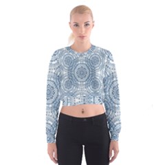 Boho Pattern Style Graphic Vector Cropped Sweatshirt by Sobalvarro