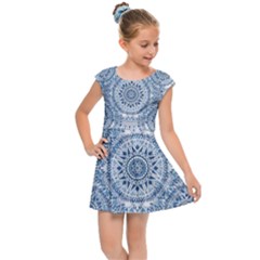 Boho Pattern Style Graphic Vector Kids  Cap Sleeve Dress by Sobalvarro